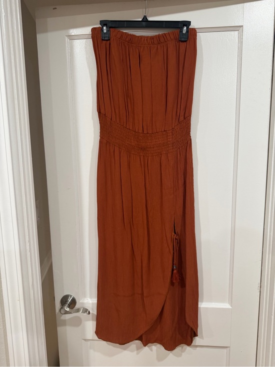 BECCA Other - BECCA Strapless Maxi Coverup in Rust Orange